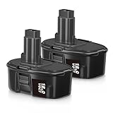 3600mAh 18V DC9096 Battery for Dewalt 18V Battery XRP Replacement DC9096 DC9099 DC9098 DW9096 DW9099 DE9096 DE9098 Compatible with Dewalt 18 Volt Ni-Mh Tools Batteries (2Pack)