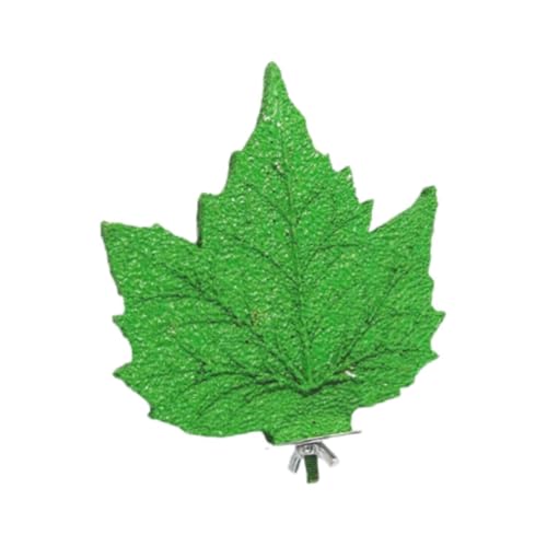 Parrot Perch Stand Cage Accessories Maple Leaf Multiuse Rest Station Paw Grinding Rod for Lovebirds Parakeets, Green