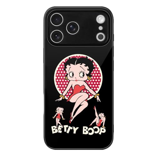 iPhone17 Pro Max用ケース ベティちゃん スマホケース アイフォン17 Pro Max用ケース TPU 強化ガラス おしゃれ かわいい 携帯カバー 2025年新型 プレゼント