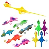 Rubber Chicken Slingshot Dinosaur Catapult Toys, Slingshot Chicken Animal Finger Toys for Kids, Flic