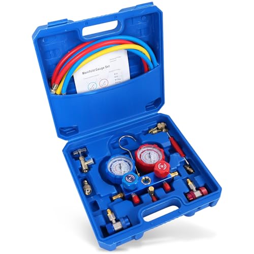 SINOCMP R410A R134A HVAC Manifold Gauge, 410A 134A Air Conditioner