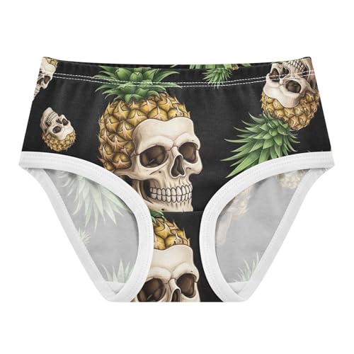 Fun Print Girls Underwear Toddlers 2t Cotton Cute Panties Girl Pineapple Skulls Black Orange Briefs Kids Undies