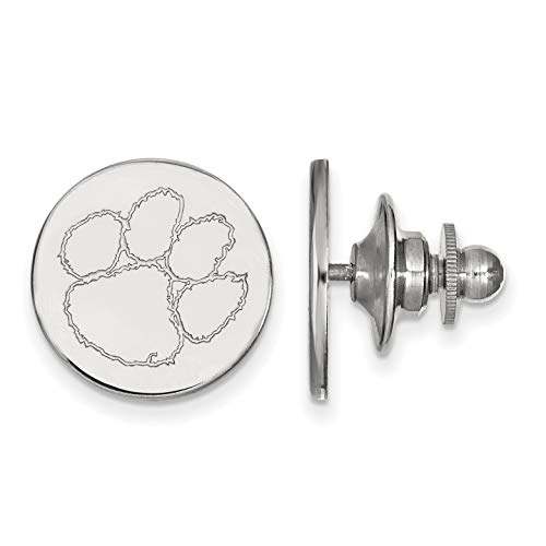 LogoArt Clemson University Lapel Pin (Sterling Silver)