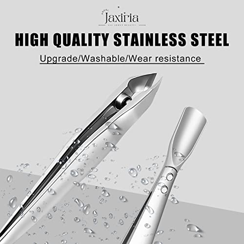 Double Head Cuticle Trimmer With Pusher - 5Mm Jaw Sharp Cuticle Nippers Scissors - Stainless Steel Manicure Nail Cuticle Remover Tools Cuticle Clipper (1 Pack) #TOP6
