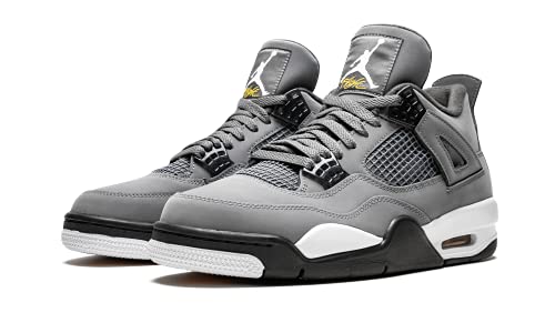 Nike Men's Air Jordan 4 Retro Cool Grey, Cool Grey/Chrome/Dark Charcoal, 13