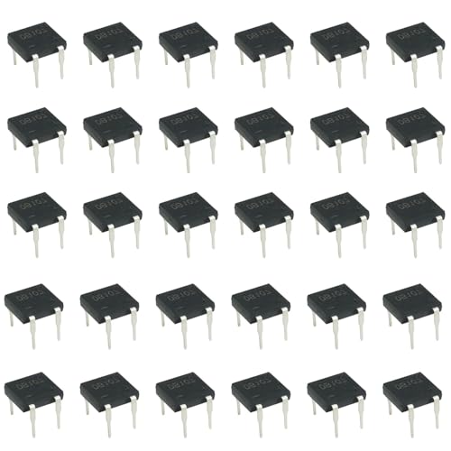 Image of 30Pcs Bridge Rectifier DB107 DIP-4 1A 1000V Bridge Rectifiers Lead Diode for Household Appliances, Electronic Circuit, LED System - Converting AC to DC
