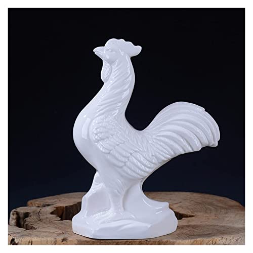 Statue Feng Shui en céramique blanche pour bureau et armoire à vin