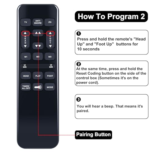 Adjustable Bed Remote Control Richmat HJH55 Replacement, Only Replace HJH55 Hand Control with Serial Number C121480H550044 by RETROSUN - Image 5