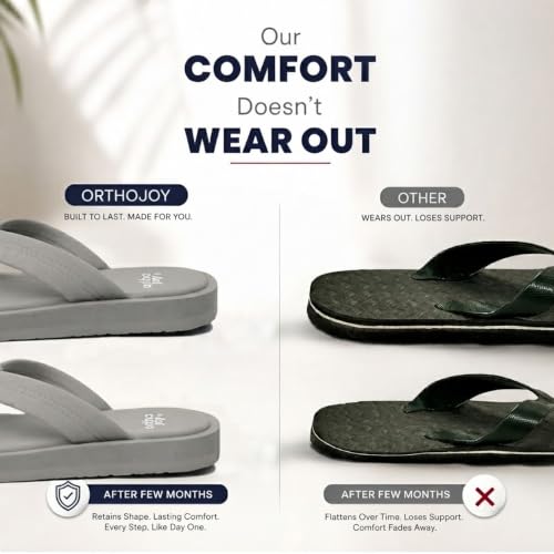 Image of ORTHO JOY Women's Doctor Ortho Slippers | Extra Soft Cushioned Footbed, Anti-Skid Lightweight Flip-Flops for Home & Daily Wear