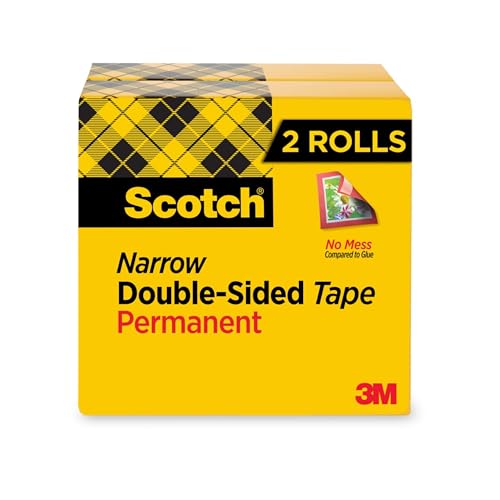 Scotch Double Sided Tape, 1/2 in x 900 in, Permanent, 2 Boxes/Pack (665-2PK) - image 1