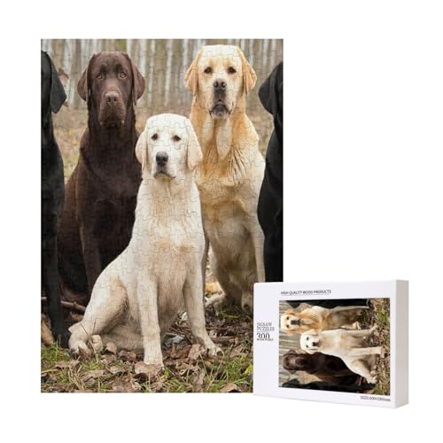 Rompecabezas de madera de perros Labrador para relajarse y disfrutar en familia
