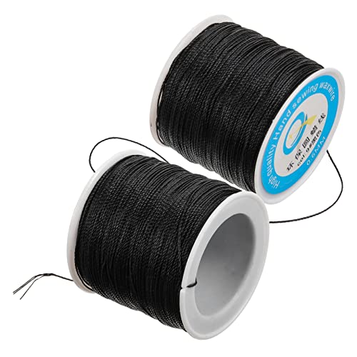 COHEALI 2 Piezas Alambre De Cera Redondo Hilo Encerado Para Coser Cuero Accesorios De Manualidades Para Trabajos De Cuero Hilo Encerado Para Proyectos De Costura