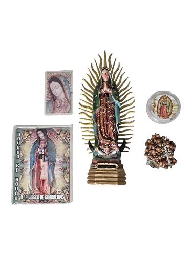 Estatua Virgen de Guadalupe de 8 pulgadas en resina