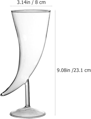Miniatura 7 de Yardwe 2 uds de copa de vino en forma de cuerno de copa de vino en forma de cuerno taza de cristal barra de vidrio Martini vasos Mojito Glass para