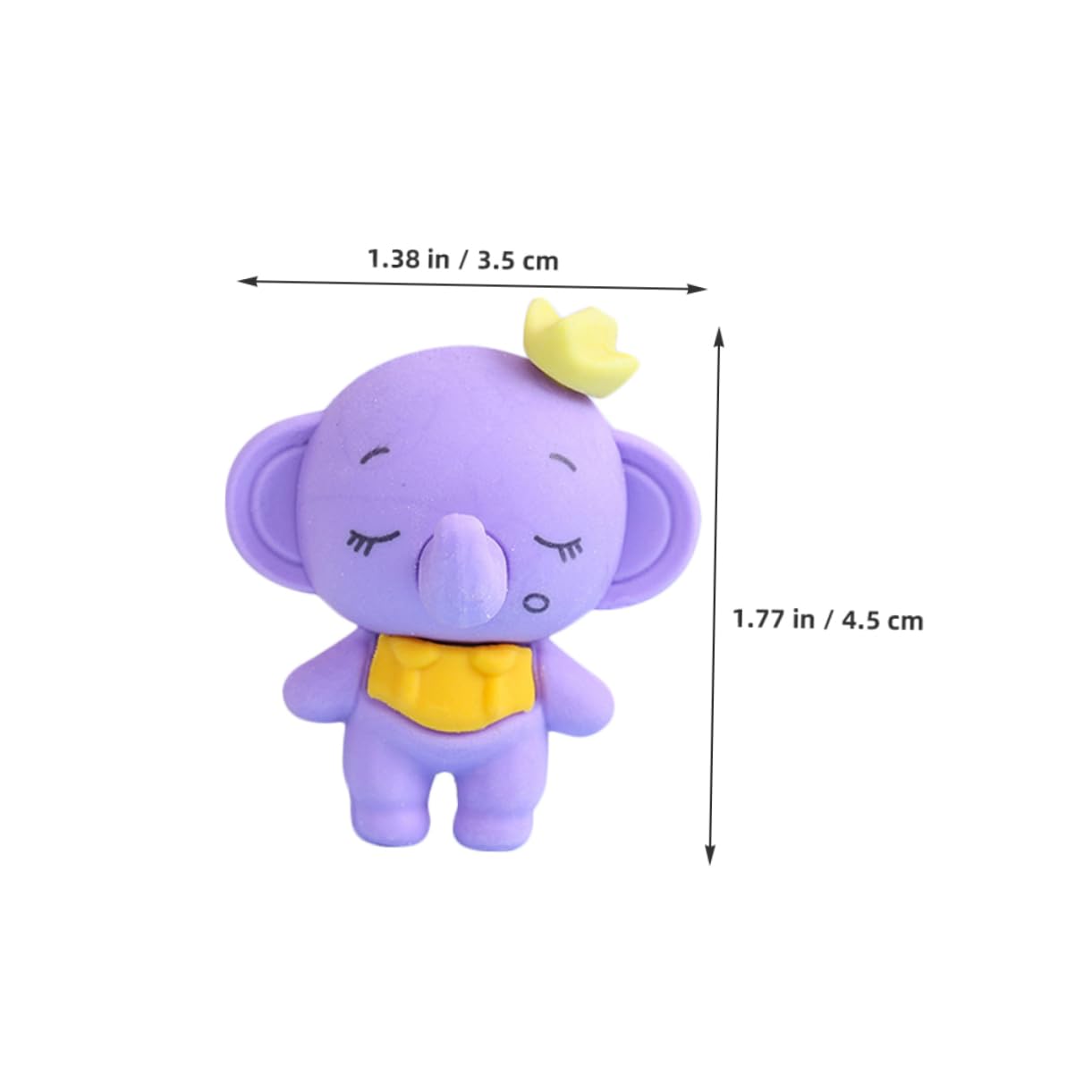 Uonlytech Gomme Éléphant Adorable 36 Pièces en Tpr, Gomme Scolaire
