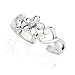 925 Sterling Silver Single Nature Inspired Open Petal Flower Toe Ring, 6mm