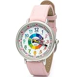 Kiddus Educational Kids Watch for Children, Boys and Girls. Analogue Time Teacher Wristwatch with Exercises.