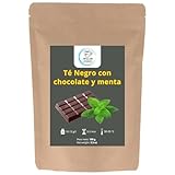 Té Negro Chocolate y Menta I Té Antioxidante, Energético y Digestivo I Té Negro en Hojas Sueltas (50 tazas) 100 g (Chocolate y Menta)
