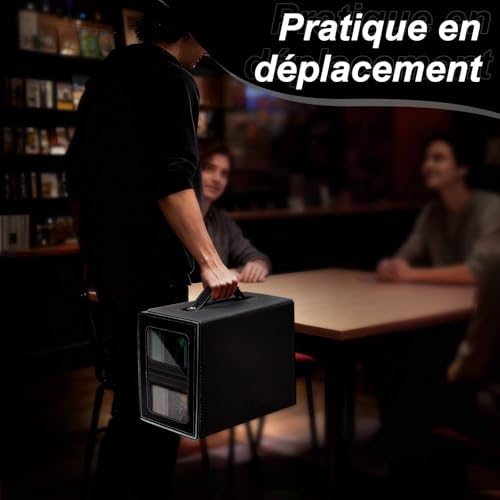 Toyzy 6 en 1 Commander Carte Boite Rangement, Deck Box avec Commander présentoir pour MTG Decks, Boite Rangement Carte avec Cubique box pour Magic The Gathering (MTG) Peut contenir 600 cartes Rouge – vue 3