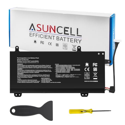 Image of C41N1727 Laptop Battery Replacement for Asus Zephyrus M GM501 GM501G GM501GM GM501GS ROG GU501 GU501G GU501GM GM501G-SEI006T GM501GS-EI015T GU501GM-BI7N8 GM501GM-EI005T GM501GS-EI003T 15.4V 55Wh