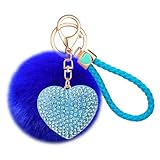 💎【Zusammensetzung und Größe】❤️🎁 Enthalten 1 herzförmiger Strassanhänger, ein Leder Schlüsselanhänger, ein Plüschball, passend für die meisten Ihrer Schlüssel,Geldbörsen usw. Der Schlüsselanhänger ist leicht zu tragen und nimmt wenig Platz ein. Egal, ob Sie arbeiten, reisen oder spielen, der Schlüsselanhänger wird Sie nicht behindern.