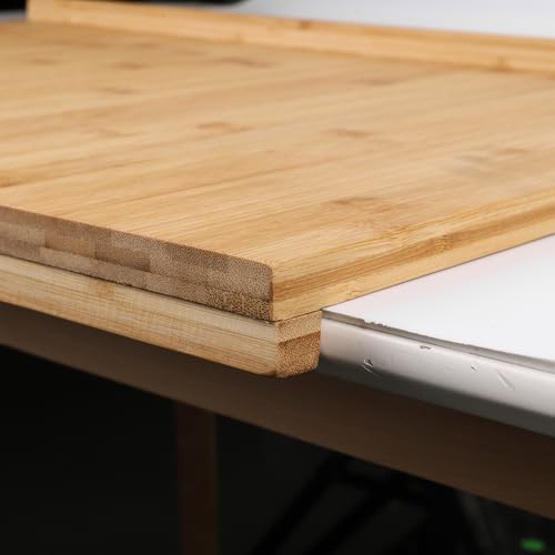 Tabla de Cortar y Para Pastelería Reversible Grande de Bambú, Bloque de Carnicero de Madera con Borde de Encimera, Tabla de Cocina de Doble Cara para Encimera miniatura 4