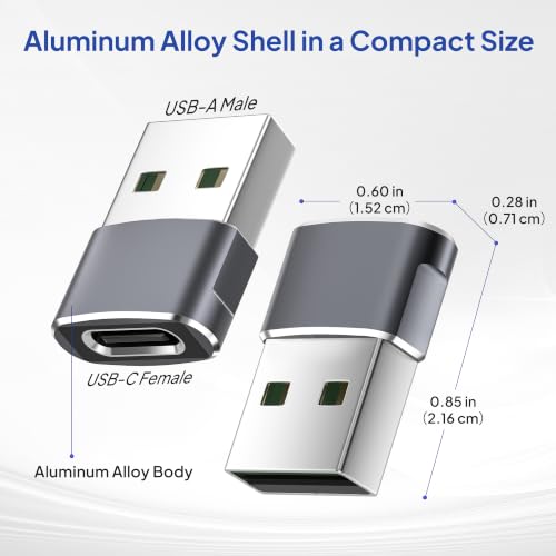 Image of USB C Female to USB Male Adapter 4Pack,Type A Charger Cable Plug Connector for iPhone 11 12 13 Pro Max,Airpods iPad 8 8th 9 9th Air 4 4th Mini 6 6th Generation,Samsung Galaxy S20 S21,Watch Series 7 | Type C Female to A Male Cable Converter for Z Fold Flip 7 6 5,A55 A54 A53,Tab S10 S9 S8 A9 Lite,Watch Ultra Classic Active