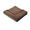 Biederlack Wohn- und Kuscheldecke, 100 % Baumwolle, Samtband-Einfassung, 150 x 200 cm, Schoko, Cotton Pure, 239749