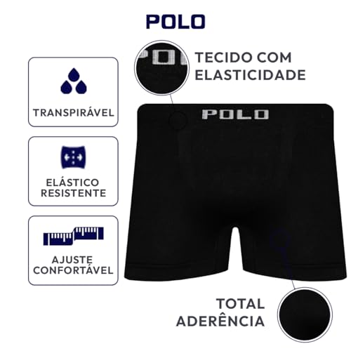 Kit 10 Cuecas Polo Boxer Microfibra Sortido - QLC SPORT Cor:Sortido;Tamanho:G