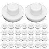 Cabilock 50 Stück Wc Sitzpuffer Rutschfest Weiß Polster Ersatzteile für Bidet Toilettensitze Geräuschdämpfende Wc Deckelpuffer Badezimmer Toilettenzubehör Stabilisierende Sitzauflagen