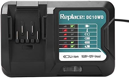 Miniatura 7 de Cargador de batería de litio de 10.8V  12V para Makita, DC10WD DC10SB DC10WC BL1015 BL1016 BL1021B BL1041B Cargador de repuesto para Makita Black