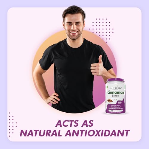 Image of HealthyHey Nutrition Cinnamon Extract 10:1 Ratio - Support Healthy Glucose Levels -60 Veg. Capsules