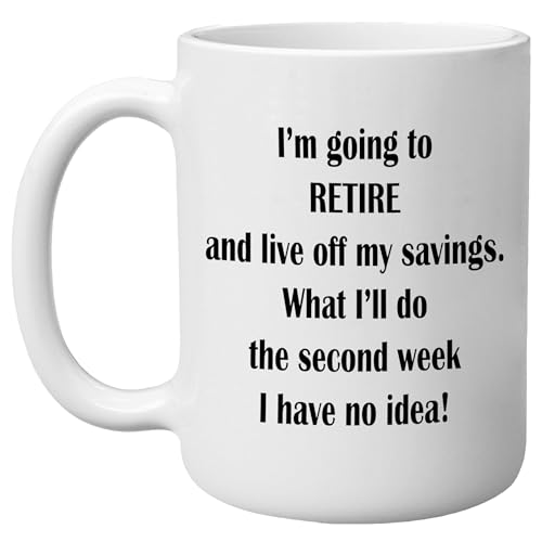 DAJDC I'm Going To Retire Boss Employee Funny Novelty Coffee Mug Cup Sarcastic Gift for Work Office 11 Oz, White Gag Gift Joke (Retire)