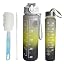 2 Grey Gradient Water Bottles