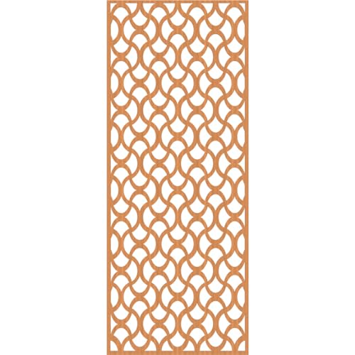 Image of Resort Decorative Pierced Fretwork Wood Wall Panels, 37 3 /8 inchW x 94 3 /8 inchH x 3 /8 inchT, Cherry