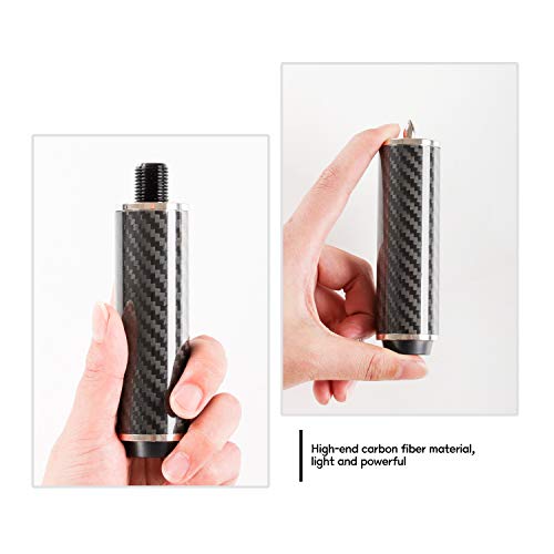 KONLLEN Pool-Queue-Verlängerung mit 3 Stoßstangen, verbesserte Kontrolle, komfortable Haptik, 5,1 cm, 7,6 cm, 10,2 cm, 20,3 cm, 30,8 cm, Kohlefaser, für Mezz Predator Peri Jflowers Fury Pool-Queue