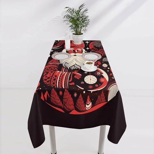 Nappe de table rectangulaire lavable pour éliminer les taches du repas de Noël - 2