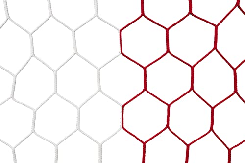 Filet de football hexagonal haut de gamme Kwik Goal rouge et blanc