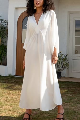 YouKD Women's Long Kaftans Maxi Dresses Boho Swimsuit Beach Cover Up Robes2