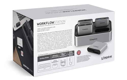 Kingston Workflow Station Dock pour vider deux cartes SD simultanément en USB 3.2 - 5