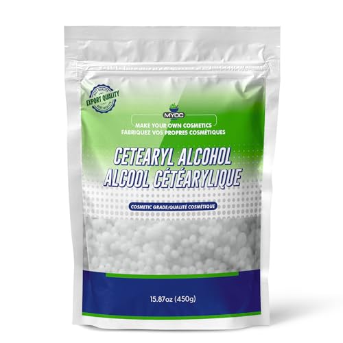 Cetearyl Alcohol, (450g) - Cosmetic Grade, no adulterants, Non-GMO, paraben Free, cGMP Quality, Pure and Used for Dry, Rough, Scaly, Itchy Skin and Minor Skin irritations