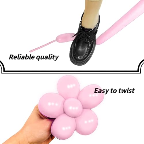 Image of Light Pink Long Balloons Premium 260 Twisting Animals Magic Balloons for Birthday Kids Wedding Party Supply 100pcs