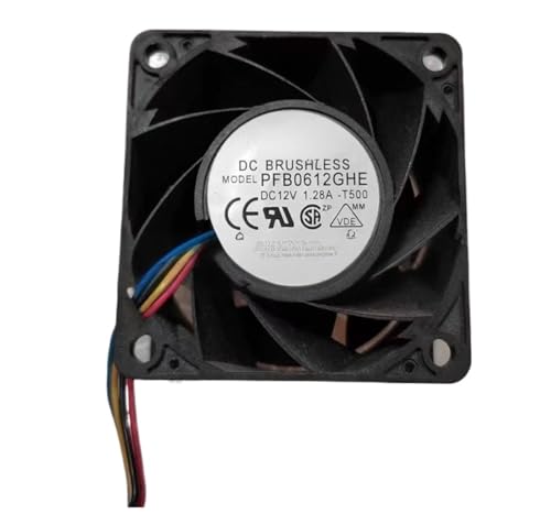 Ventilateur 60x60x38 mm 12V 1.28A pour refroidissement de boîtier PC