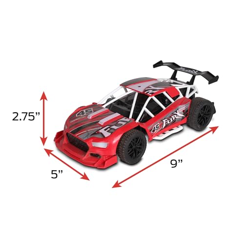 Mean Machines Fury 2.4GHz RC Rally Racer; Rear Wheel Drive for Drifting Mastery; Colors Will Vary
