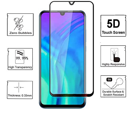 Image of Screen Protector for Huawei Honor 20i | 10i (Black) Tempered Glass Edge-to-Edge 6D Screen Guard With Installation Kit