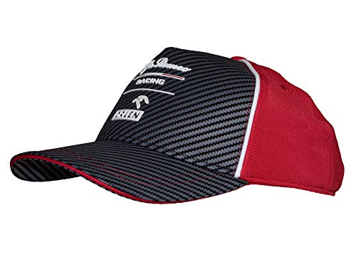Alfa Romeo Racing Team BB cap Cappellino da Baseball, Argento/Rosso, Taglia Unica Uomo