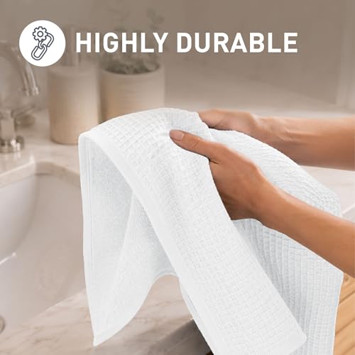 Image of MYTRIDENT Towels for Bath, Finesse Fashion Premium Towel Collection, 100% Cotton Towel, 1 Bath Towel for Men /Women, Highly Absorbent Towels for Bath, 600 GSM, White