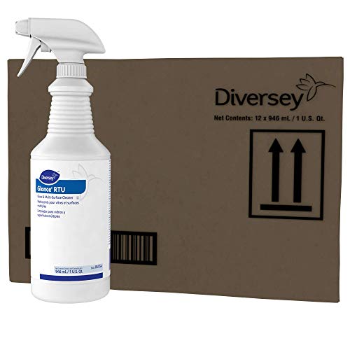Glance 04554. Glass & Multi-Surface Cleaner, For Streak-Free Mirrors, Ready-To-Use, 32-Ounce (Pack Of 12 Includes 12 Spray Nozzles) #TOP3