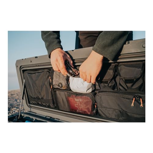 Roam Rugged Case Lid Organizer - 420D Nylon with PU-Coated Backing and YKK Zippers - Perfect for Camping Gear - Ideal for Overlanding Gear - Storage Box - Quick Access to Roof Cargo (95 L)