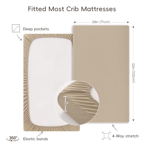 Image of david's kids 3 Pack Fitted Crib Sheets, Ultra Soft Breathable Comfortable Baby Sheet Set for Boys Girls Neutral, 28x52 Inch Fits Standard Crib and Toddler Mattresses, Woodland Animals
